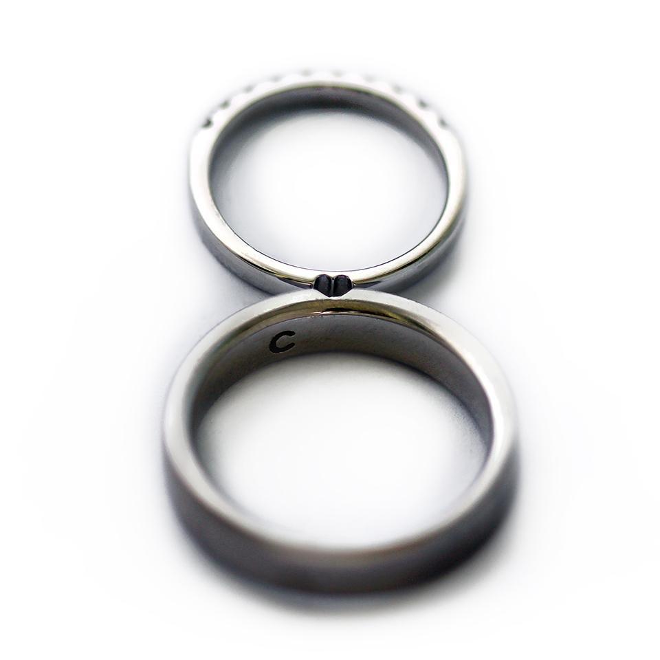 Buy Priyaasi Women Heart Engraved Sterling Silver Couple Rings Online at  Best Price | Distacart